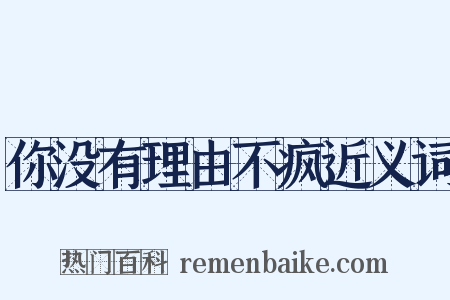 你没有理由不疯近义词是什么意思的图片